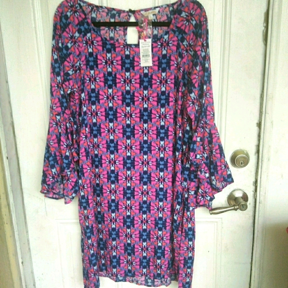All for Color Becca Flaired Sleeve Dress
